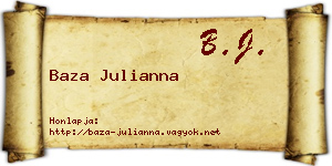 Baza Julianna névjegykártya